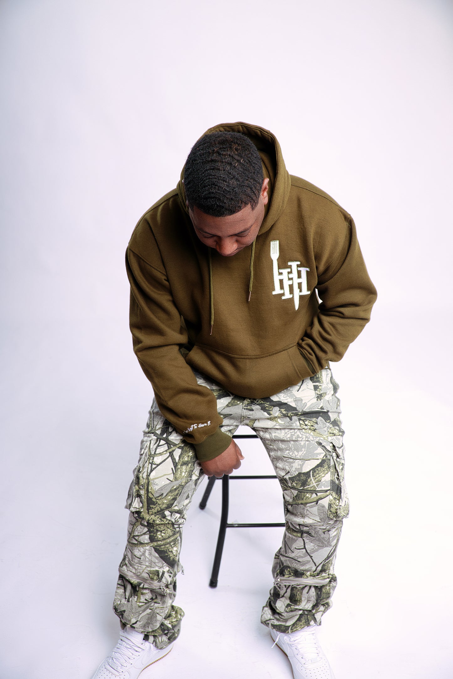 Hungry Hustle Hoodie- Olive Green