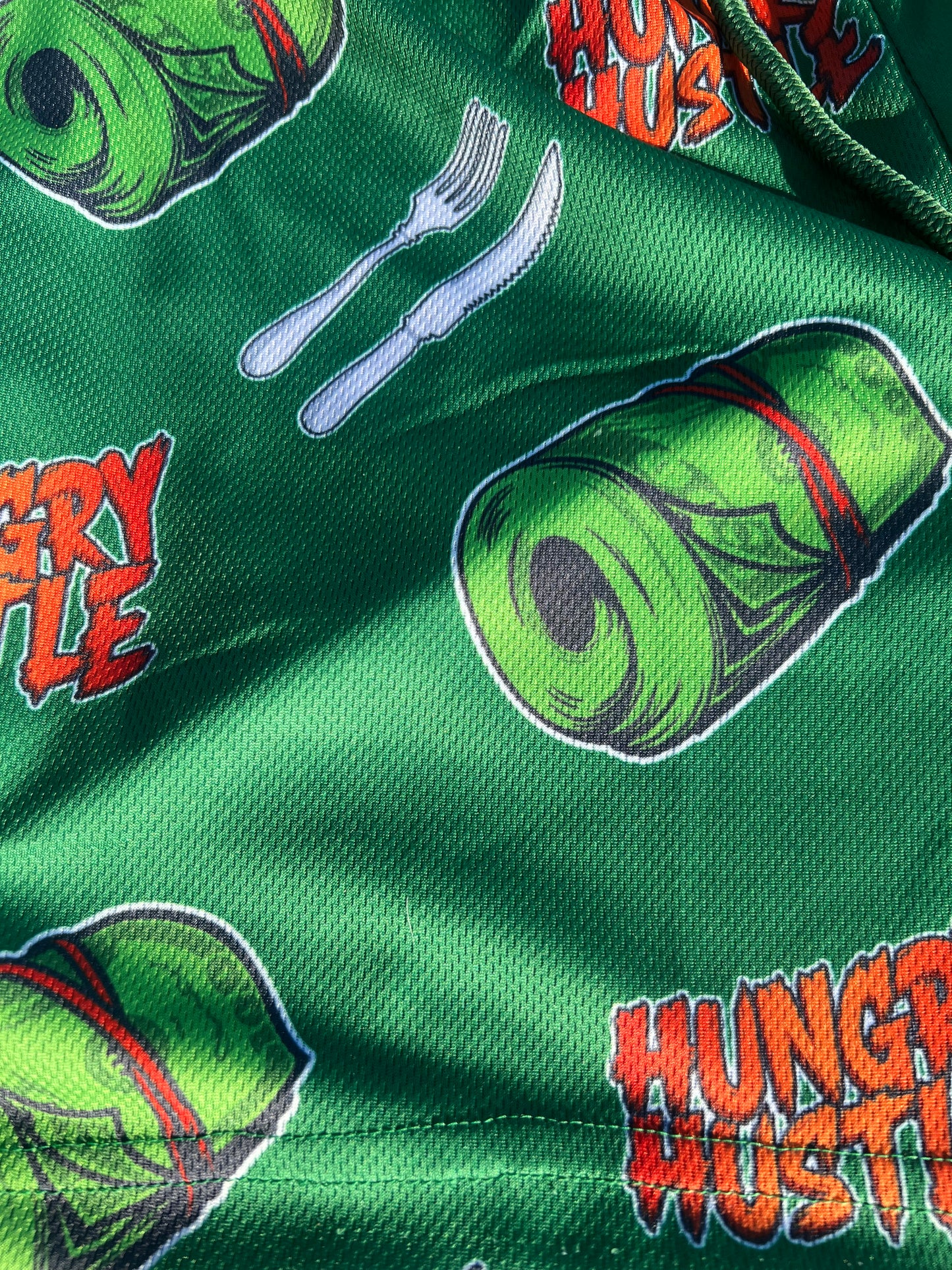 Green Goblin Hungry Hustle Money Graphic Shorts