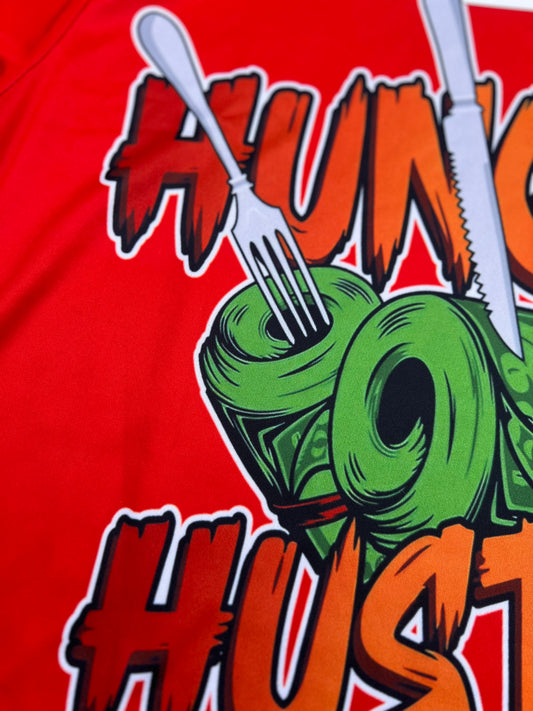 Crimson Hungry Hustle Graphic T-Shirt