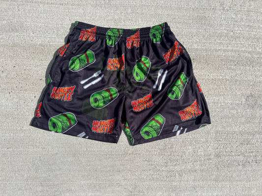 Blackout Hungry Hustle Money Graphic Shorts